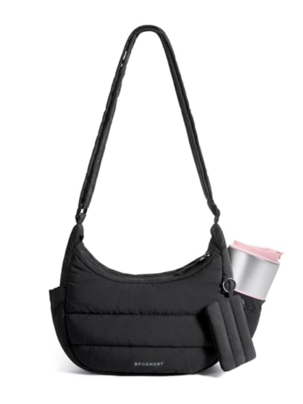 Quilted Puffer Hobo Shoulder Bag Water-Repellent Crossbody